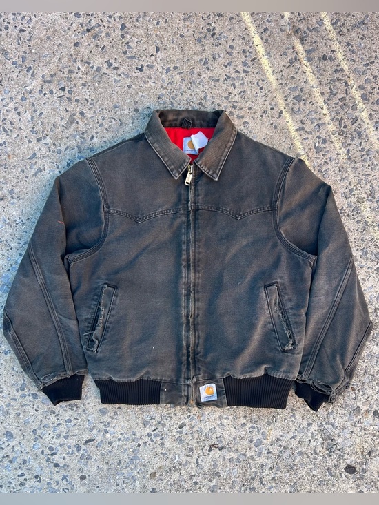 Carhartt Other - Vtg 90s Distressed And Faded Carhartt Jacket J13 BLK Santa Fe Size M
